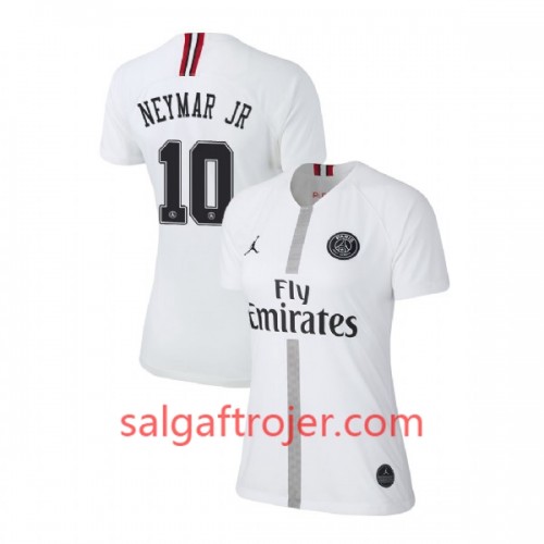 Paris Saint-Germain Fodboldtrøjer Neymar JR 10 Jodan Hvid Dame 3. sæt 2018/19 Kort ærmer Paris Saint-Germain Fodboldtrøjer Neymar JR 10 Jodan Hvid Dame 3. sæt 2018/19 Kort ærmer